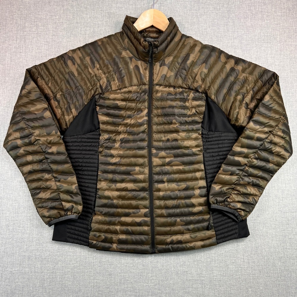 Eddie Bauer First Ascent Storm Down 800 Packable Puffer‎ Jacket Women PL Camo